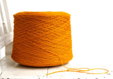 Pumpkin New Zealand wool in a cone | pumpkin-new-zealand-wool-in-a-cone