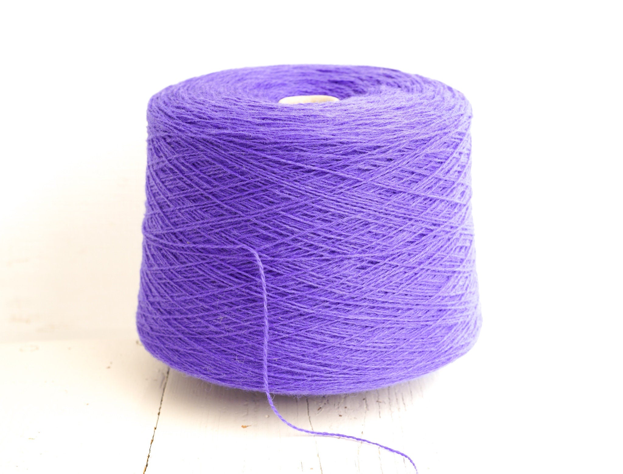 Royal purple wool cone 0,9kg/31.7oz - 100% wool yarn for weaving plaids, socks knitting, machine knitting, gift for knitter, winter wool 106 | royal-purple-wool-cone-0-9kg-31-7oz-100-wool-yarn-for-weaving-plaids-socks-knitting-machine-knitting-gift-for-knitter-winter-wool-106