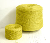 Salad green New Zealand wool cone 0,9kg/31.7oz, fingering fiber for weaving plaids, for knitting poncho, women&
