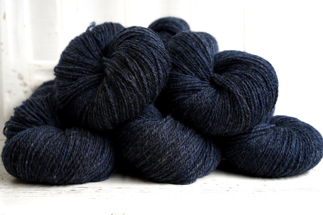 Denim blue wool yarn - 100g./3,50 oz. - New Zealand wool for hand or machine knitting, weaving plaids, cardigans, knitter gift - 270 Color | denim-blue-wool-yarn-100g-3-50-oz-new-zealand-wool-for-hand-or-machine-knitting-weaving-plaids-cardigans-knitter-gift-270-color