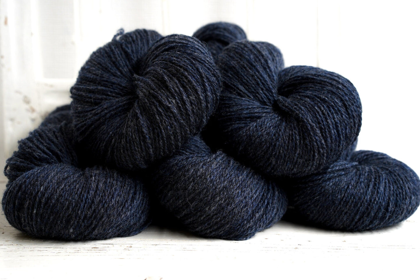 Denim blue wool yarn - 100g./3,50 oz. - New Zealand wool for hand or machine knitting, weaving plaids, cardigans, knitter gift - 270 Color | denim-blue-wool-yarn-100g-3-50-oz-new-zealand-wool-for-hand-or-machine-knitting-weaving-plaids-cardigans-knitter-gift-270-color