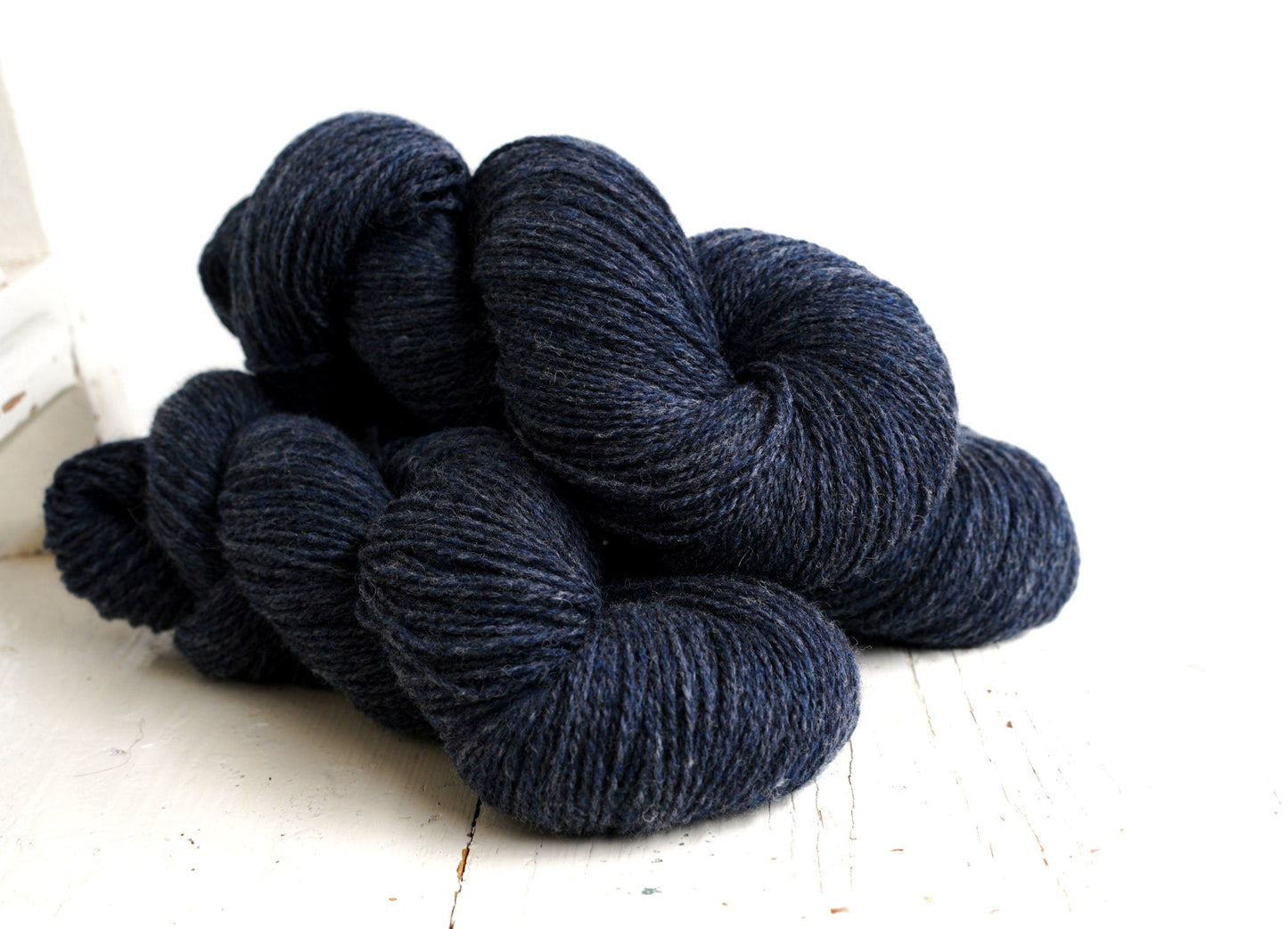 Denim blue wool yarn - 100g./3,50 oz. - New Zealand wool for hand or machine knitting, weaving plaids, cardigans, knitter gift - 270 Color | denim-blue-wool-yarn-100g-3-50-oz-new-zealand-wool-for-hand-or-machine-knitting-weaving-plaids-cardigans-knitter-gift-270-color
