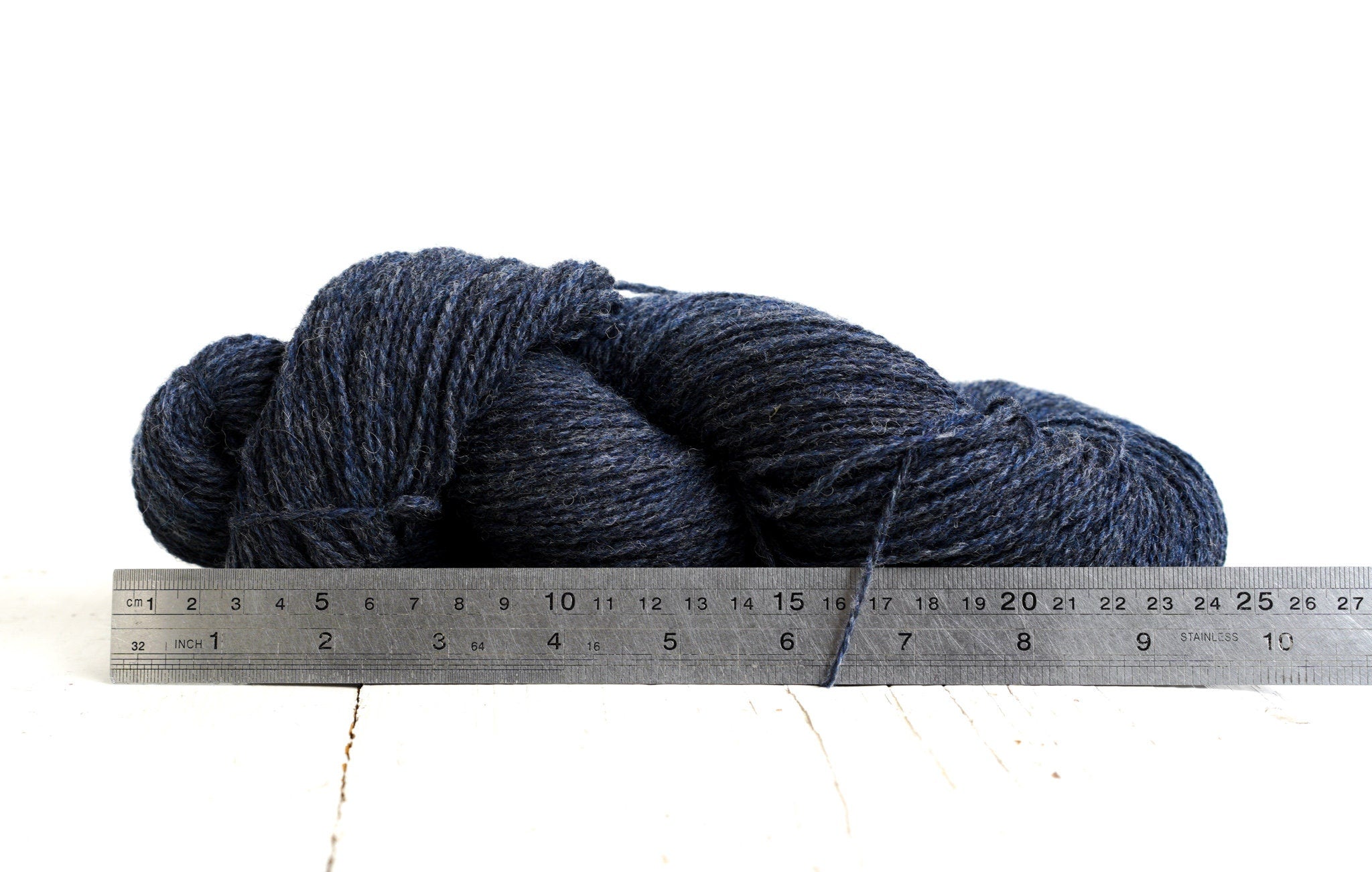 Denim blue wool yarn - 100g./3,50 oz. - New Zealand wool for hand or machine knitting, weaving plaids, cardigans, knitter gift - 270 Color | denim-blue-wool-yarn-100g-3-50-oz-new-zealand-wool-for-hand-or-machine-knitting-weaving-plaids-cardigans-knitter-gift-270-color