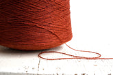 Burnt brick color wool in cone 0,9kg/31.7oz - Fingering yarn for weaving plaids, socks knitting, women&