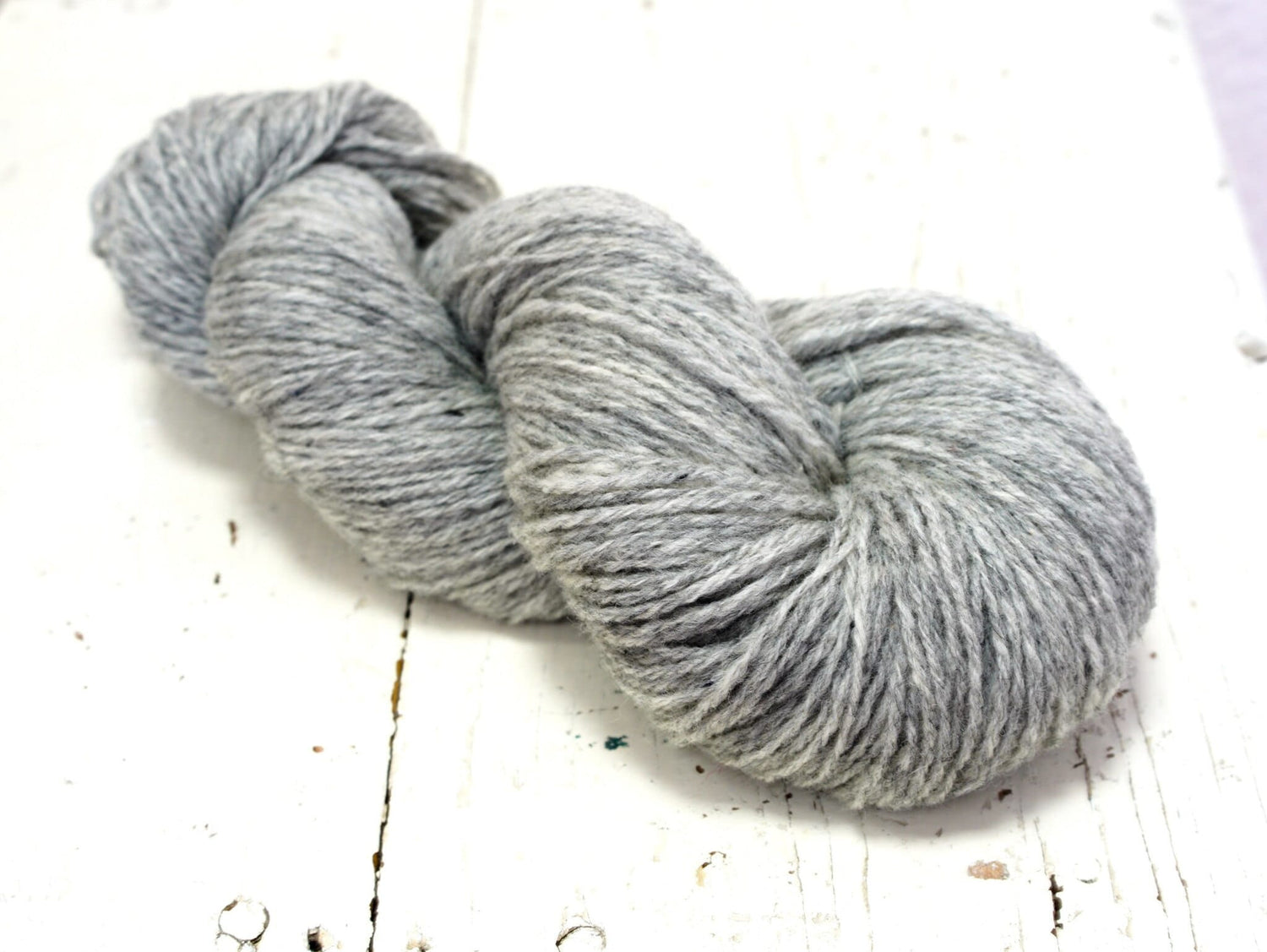 Light grey melange merino and suffolk wool yarn blend 100g/3,5oz sport yarn for hand knitting, fine wool for outerwear, weaving, crochet | light-grey-melange-merino-and-suffolk-wool-yarn-blend-100g-3-5oz-sport-yarn-for-hand-knitting-fine-wool-for-outerwear-weaving-crochet