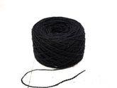 Black European rustic wool yarn - 100g/3.5oz. - for carpet, hand knitting, tufting, slippers crocheting, winter warm wool | black-european-rustic-wool-yarn-100g-3-5oz-for-carpet-hand-knitting-tufting-slippers-crocheting-winter-warm-wool