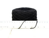 Black European rustic wool yarn - 100g/3.5oz. - for carpet, hand knitting, tufting, slippers crocheting, winter warm wool | black-european-rustic-wool-yarn-100g-3-5oz-for-carpet-hand-knitting-tufting-slippers-crocheting-winter-warm-wool