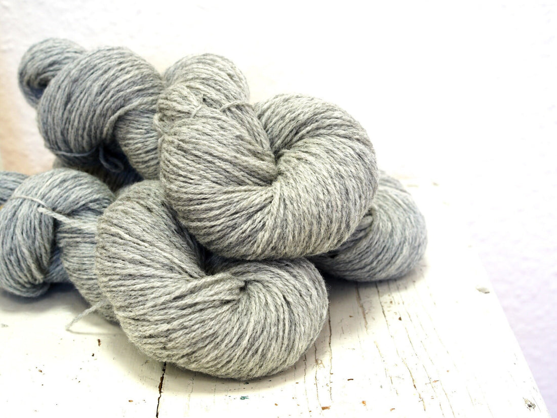 Light grey melange merino and suffolk wool yarn blend 100g/3,5oz sport yarn for hand knitting, fine wool for outerwear, weaving, crochet | light-grey-melange-merino-and-suffolk-wool-yarn-blend-100g-3-5oz-sport-yarn-for-hand-knitting-fine-wool-for-outerwear-weaving-crochet